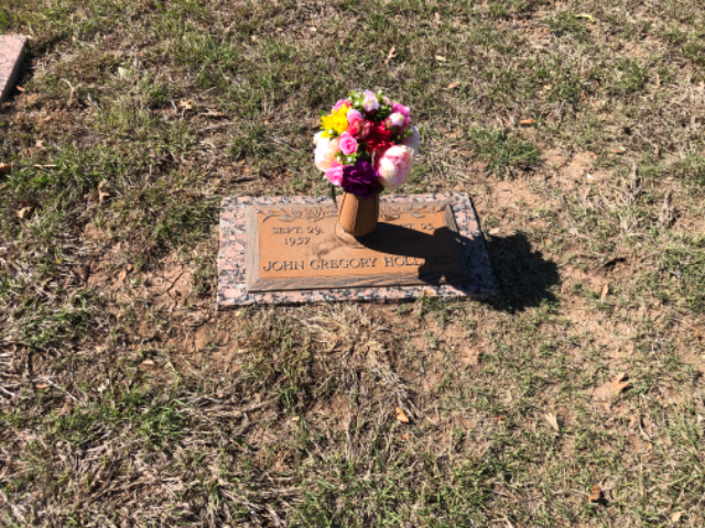 White Roses & Hydrangeas arrangement at a grave