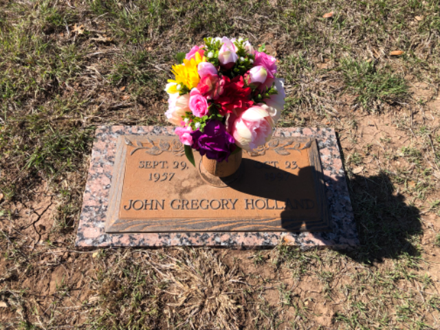 White Roses & Hydrangeas arrangement at a grave