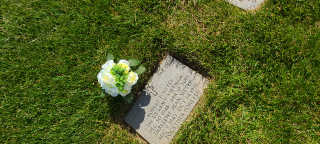 Pastel Multicolor arrangement at a grave