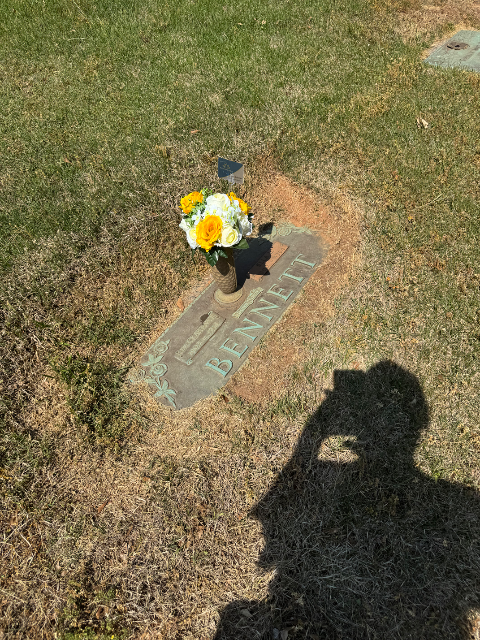Fall Arrangement arrangement at a grave