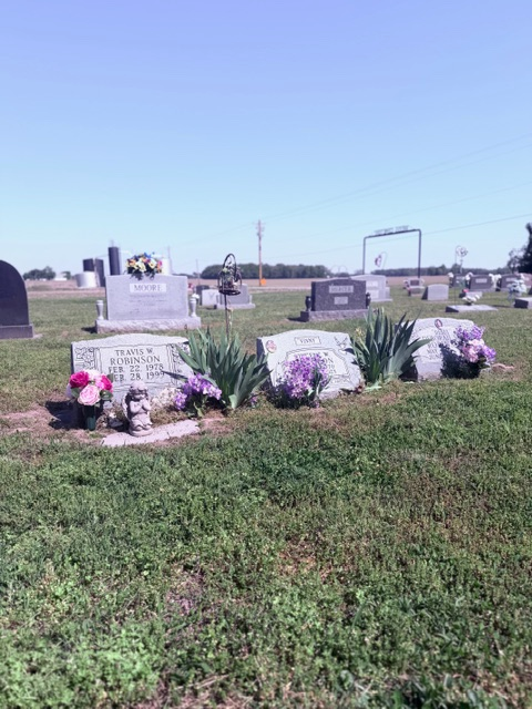 Always My Valentine arrangement at a grave