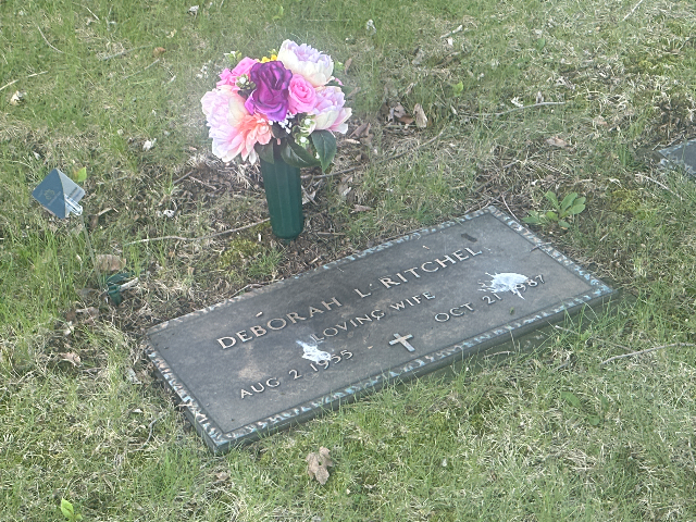 Fall Arrangement arrangement at a grave