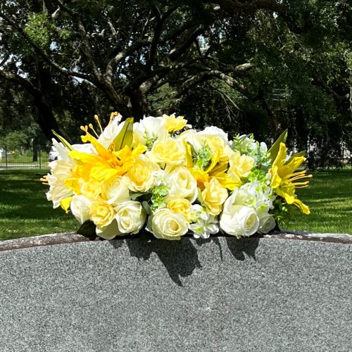 Yellow and White Saddle