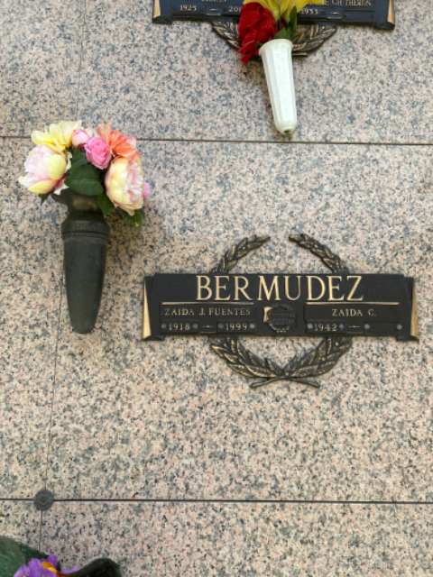 Flower delivery for Zaida J. Bermudez