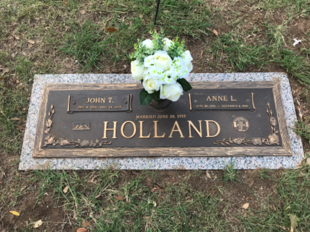 Flower delivery for John Gregory Holland