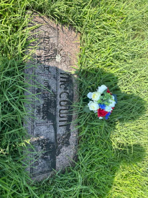 Flower delivery for John Thomas McCown