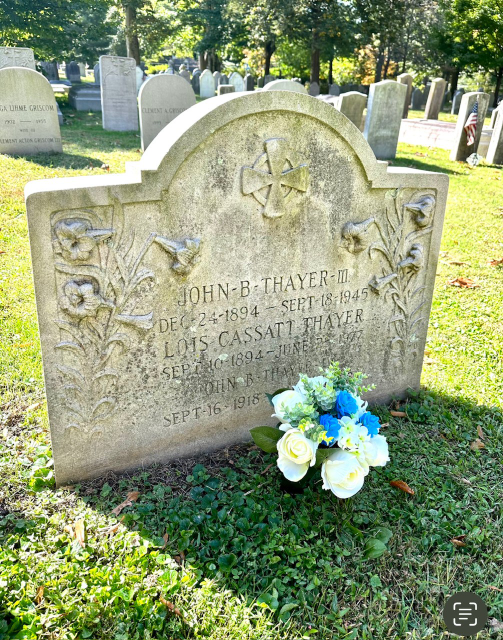 Flower delivery for John Borland Thayer