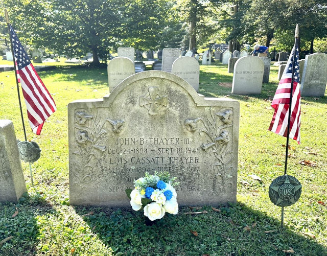 Flower delivery for John Borland Thayer