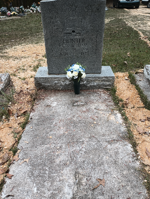 Flower delivery for John William Hunter