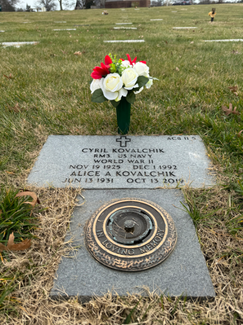 Flower delivery for Cyril M. Kovalchik