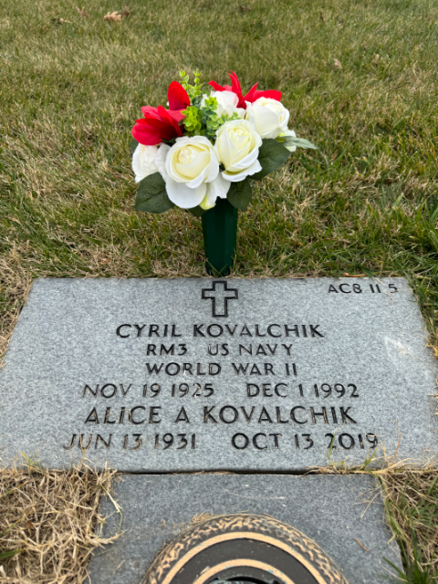 Flower delivery for Cyril M. Kovalchik