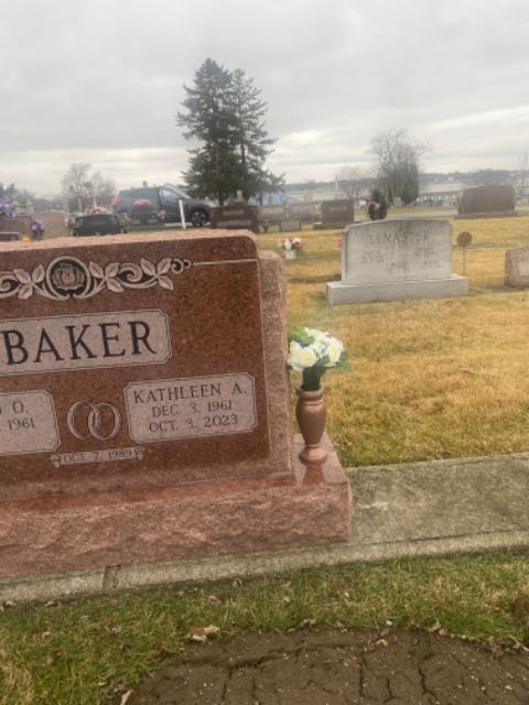 Flower delivery for Kathleen A. Baker