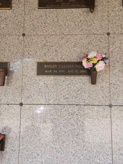 Flower delivery for Bailey Carissa Foley