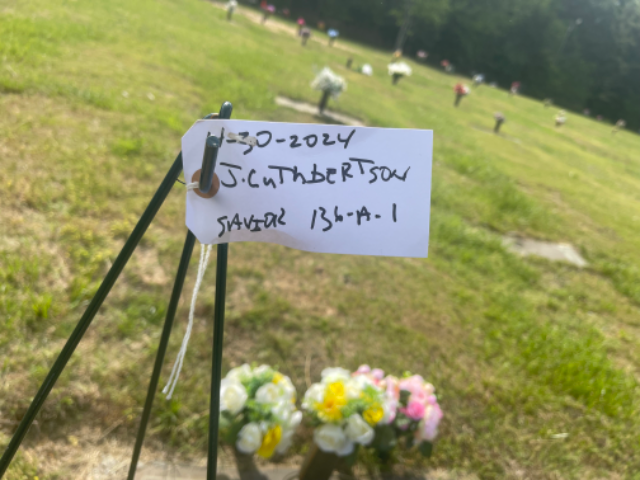 Flower delivery for John Allen Cuthbertson