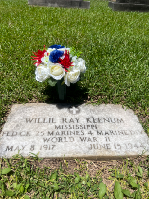 Flower delivery for Willie Ray Keenum