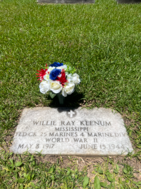 Flower delivery for Willie Ray Keenum