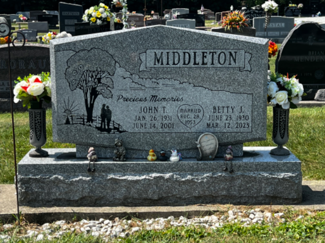 Flower delivery for John Thomas Middleton