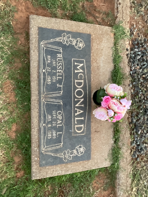 Flower delivery for OPAL LILLIAN MCDONALD