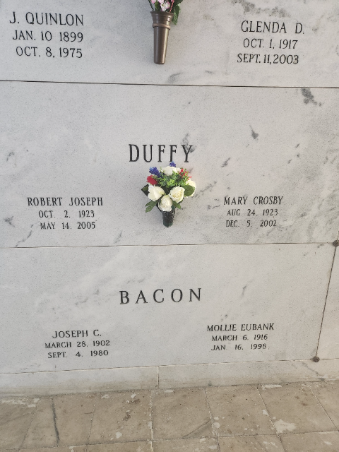 Flower delivery for Robert Joseph Duffy