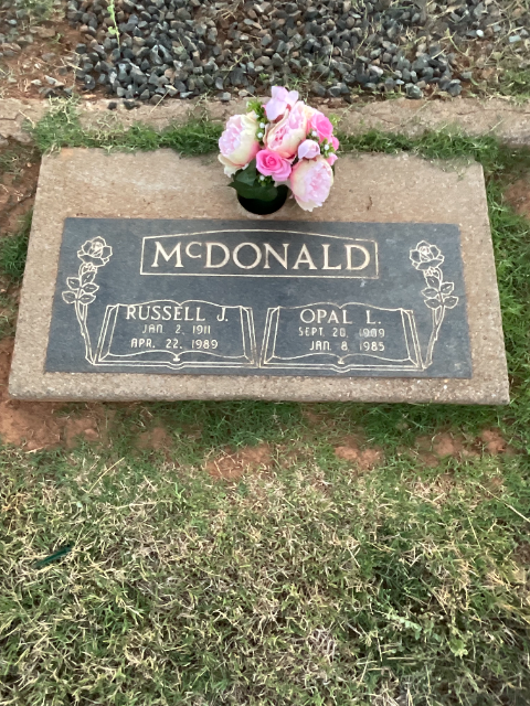 Flower delivery for OPAL LILLIAN MCDONALD