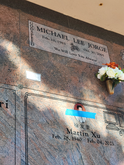 Flower delivery for Michael Lee Jorge