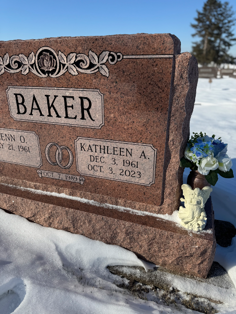 Flower delivery for Kathleen A. Baker