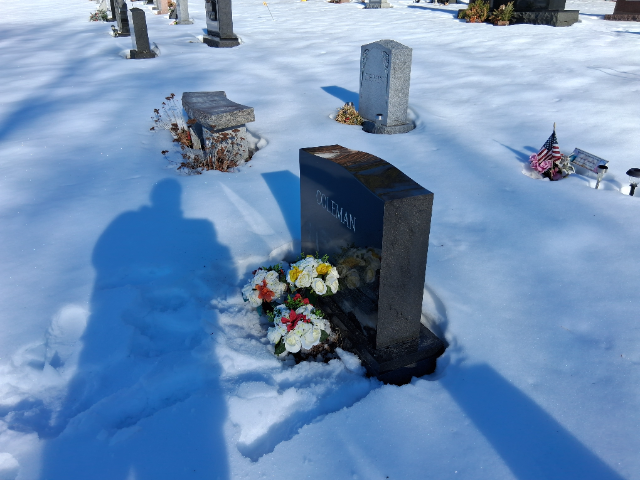 Flower delivery for Anna Rose (middle) Coleman