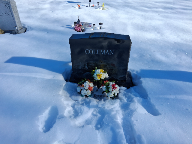 Flower delivery for Anna Rose (middle) Coleman