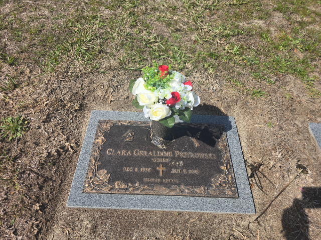 Flower delivery for Clara Geraldine “Gerry” Piotrowski