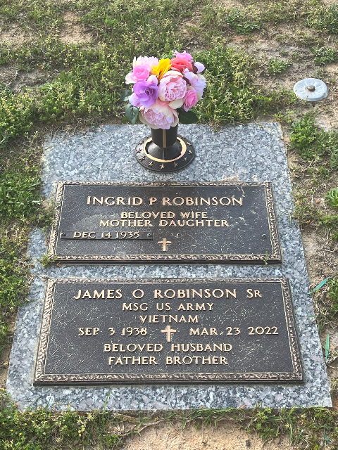 Flower delivery for James O. Robinson