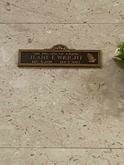 Flower delivery for Jeane Ann Foreman Wright