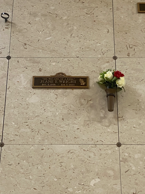 Flower delivery for Jeane Ann Foreman Wright