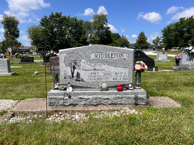 Flower delivery for Betty Jo (Kennedy) Middleton