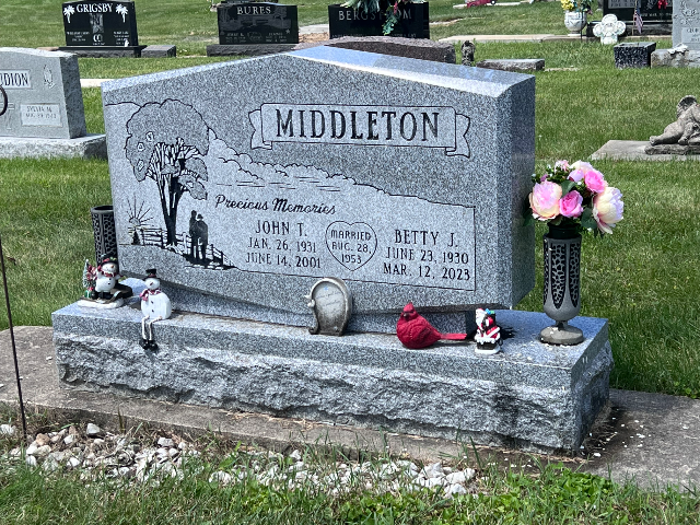 Flower delivery for Betty Jo (Kennedy) Middleton