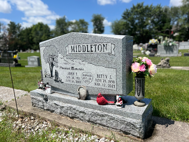 Flower delivery for Betty Jo (Kennedy) Middleton
