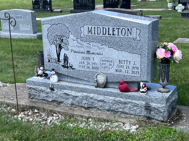 Flower delivery for Betty Jo (Kennedy) Middleton