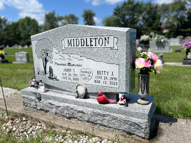 Flower delivery for Betty Jo (Kennedy) Middleton