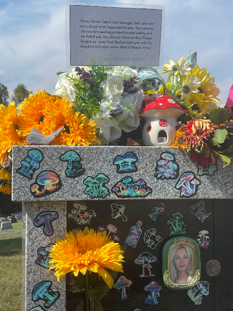 Flower delivery for Iryna Zarutska