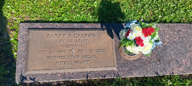 Flower delivery for Barry Eugene Greiner