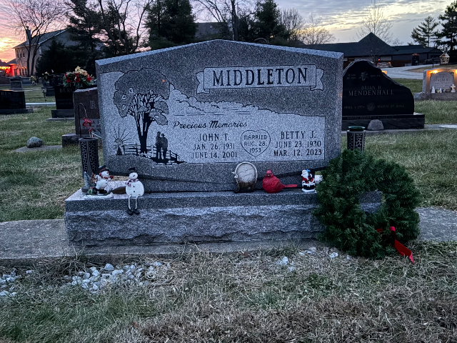Flower delivery for Betty Jo (Kennedy) Middleton
