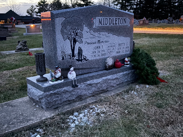 Flower delivery for Betty Jo (Kennedy) Middleton