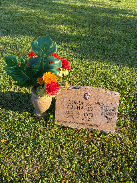 Flower delivery for Sonia H. Abuhadid