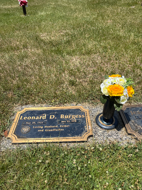Flower delivery for Leonard D Burgess, Jr