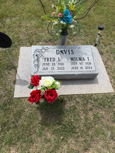Flower delivery for Frederick L. Leroy Davis