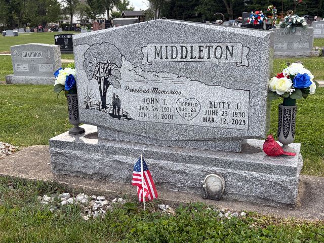 Flower delivery for John Thomas Middleton