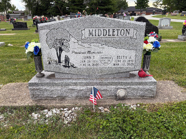 Flower delivery for John Thomas Middleton