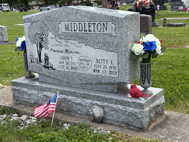 Flower delivery for John Thomas Middleton