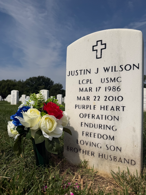 Flower delivery for Justin James Wilson