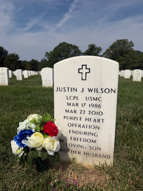 Flower delivery for Justin James Wilson