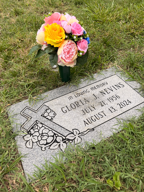 Flower delivery for gloria j nevins
